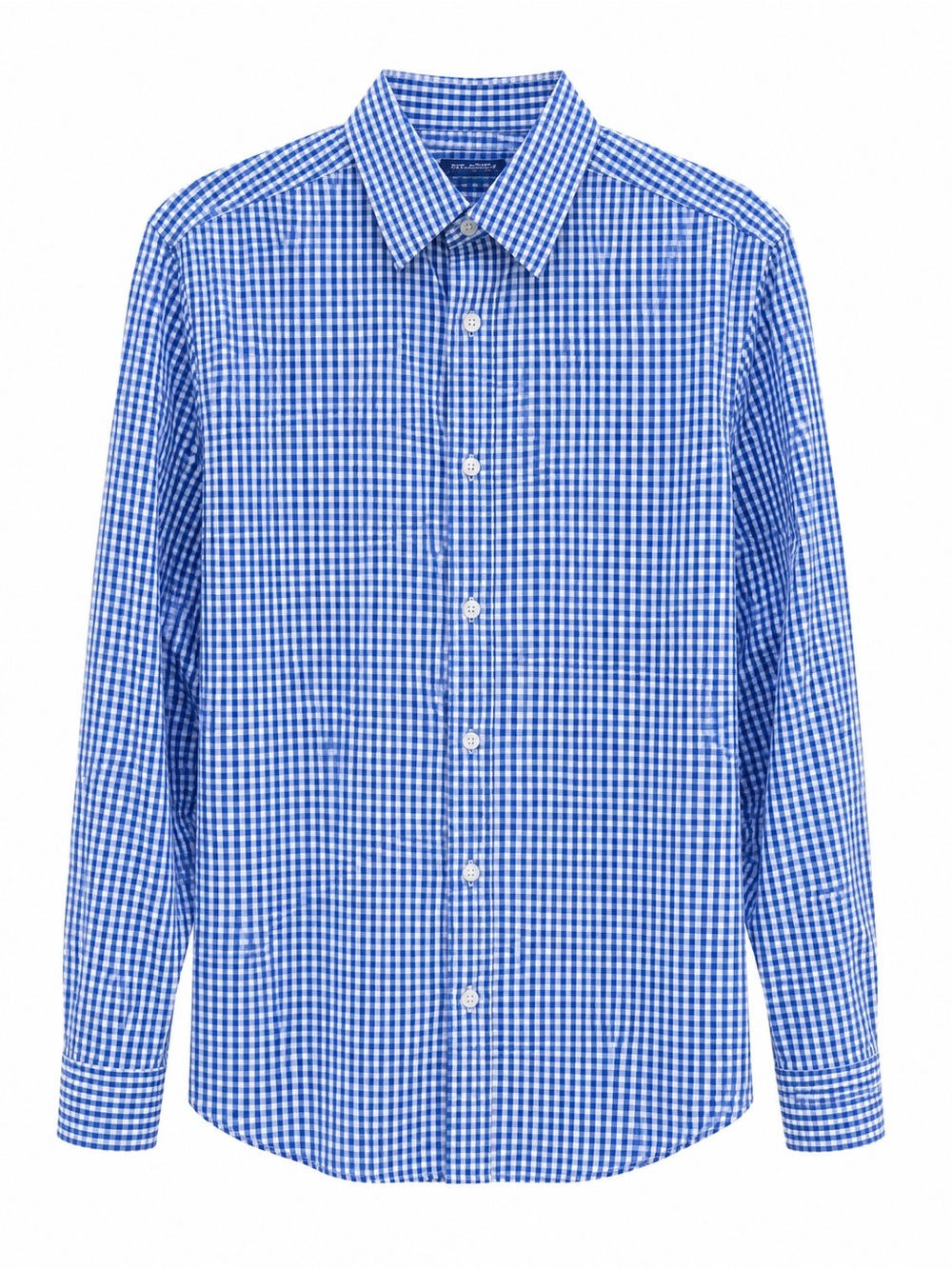 Gap Slim Fit Blue & White Checkered Non-Iron Shirt - Size S